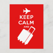 Carte Postale Restez calme et continuez à porter vos bagages (Devant)