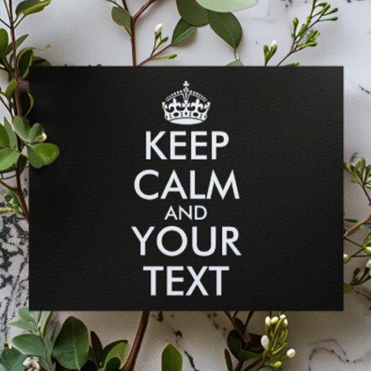 Carte Postale Restez calme et continuez - Créez votre propre