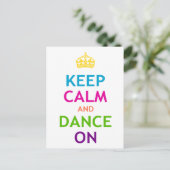 Carte Postale Restez calme et dansez (Debout devant)