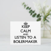 Carte Postale Restez calme et écoutez un chaudronnier (Debout devant)