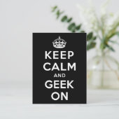 Carte Postale Restez calme et Geek (Debout devant)