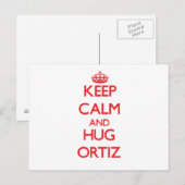 Carte Postale Restez calme et Hug Ortiz (Devant / Derrière)