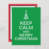 Carte Postale Restez calme et joyeux Noël (Devant / Derrière)