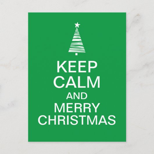 Carte Postale Restez calme et joyeux Noël (Devant)