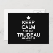 Carte Postale Restez calme et laissez Trudeau le manipuler - bla (Devant / Derrière)