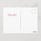 Carte Postale Restez calme et lavez-vous les mains ! Arrêter le (Dos)