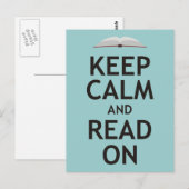 Carte Postale Restez calme et lisez sur (Devant / Derrière)
