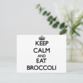 Carte Postale Restez calme et mangez Broccoli (Debout devant)