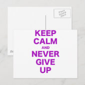 Carte Postale Restez calme et n'abandonnez jamais (Devant / Derrière)