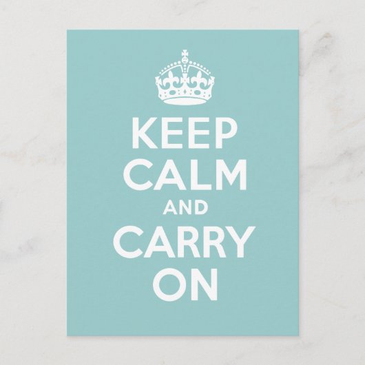 Carte Postale Restez calme et poursuivez (Devant)