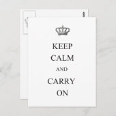 Carte Postale Restez calme et poursuivez (Devant / Derrière)