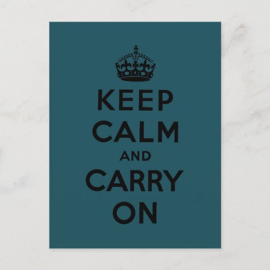 Carte Postale restez calme et poursuivez Original (Devant)