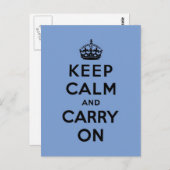 Carte Postale restez calme et poursuivez Original (Devant / Derrière)