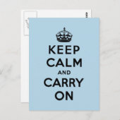 Carte Postale restez calme et poursuivez Original (Devant / Derrière)