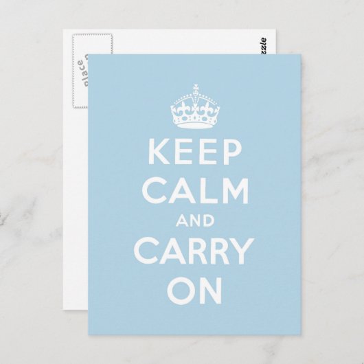 Carte Postale restez calme et poursuivez Original (Devant / Derrière)
