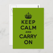 Carte Postale restez calme et poursuivez Original (Devant / Derrière)
