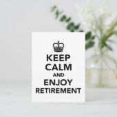 Carte Postale Restez calme et profitez de votre retraite (Debout devant)