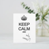 Carte Postale restez calme et qui s'en soucie ? ! (Debout devant)