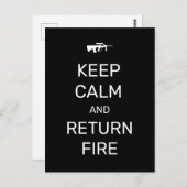 Carte Postale Restez calme et retournez en feu (Devant / Derrière)