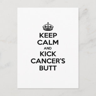 Carte Postale Restez calme et secouez le coeur du cancer