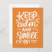 Carte Postale Restez Calme Et Souriez ! (Devant / Derrière)