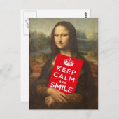 Carte Postale Restez Calme Et Souriez (Devant / Derrière)