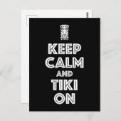 Carte Postale Restez Calme Et Tiki (Devant / Derrière)