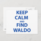 Carte Postale Restez calme et trouvez Waldo (Devant / Derrière)