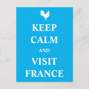 Carte Postale Restez calme et visitez la France