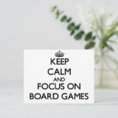 Carte Postale Restez calme et vous concentrer sur les jeux de so (Debout devant)
