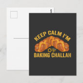 Carte Postale Restez Calme Je Fais Du Pain Challah Drôle Hanukka (Devant / Derrière)