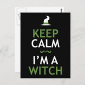 Carte Postale Restez calme - Je suis sorcière (Devant / Derrière)