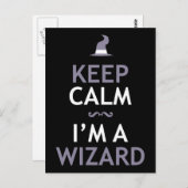 Carte Postale Restez calme Je suis un sorcier (Devant / Derrière)