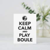 Carte Postale Restez calme jouer Boule Boccia (Debout devant)