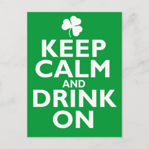 Carte Postale Restez calme Jour de la Saint Patrick Humour