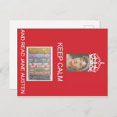 Carte Postale Restez Calme, Lisez Jane Austen (Devant / Derrière)