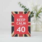 Carte Postale Restez calme Vous avez 40 ans (Debout devant)
