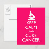 Carte Postale Restez calmes pour guérir le cancer (Devant / Derrière)