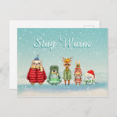 Carte Postale Restez chaud (Devant / Derrière)