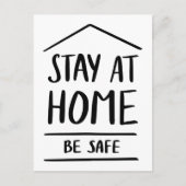 Carte Postale Restez chez vous, soyez en sécurité (Devant)