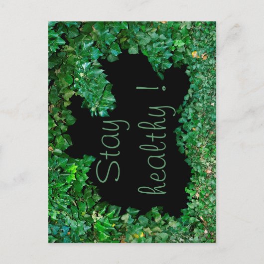 Carte Postale Restez en bonne santé avec le Ivy vert (Devant)