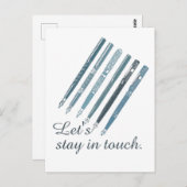 Carte Postale Restez en contact avec l'illustration personnalisé (Devant / Derrière)