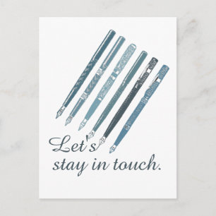 Carte Postale Restez en contact avec l'illustration personnalisé