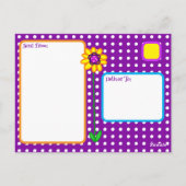 Carte Postale Restez en contact avec un ami | Fille et oiseau (Dos)