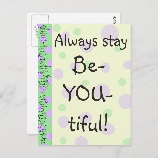 Carte Postale Restez en forme ! (Devant / Derrière)