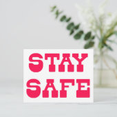 Carte Postale Restez en sécurité ! Coronavirus - Encouragement (Debout devant)