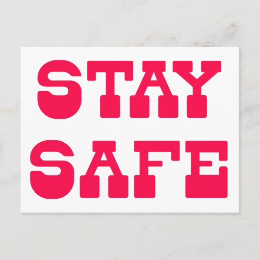 Carte Postale Restez en sécurité ! Coronavirus - Encouragement (Devant)