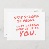 Carte Postale Restez Forts Soyez Fier Citations Inspirationnelle (Devant / Derrière)