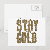Carte Postale Restez Gold (Devant / Derrière)