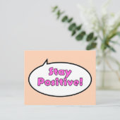 Carte Postale Restez Positif ! (Debout devant)